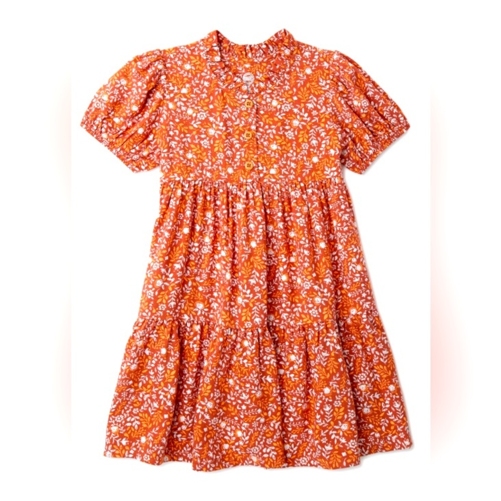 Wonder Nation Baby Toddler Girls Short Sleeve Woven Dress 100 percent rayon
